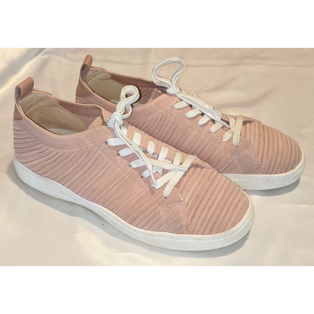 Lucky Brand Shannia Casual Sneakers Pink Ribbed Tennis Shoes Washable Size 10 M